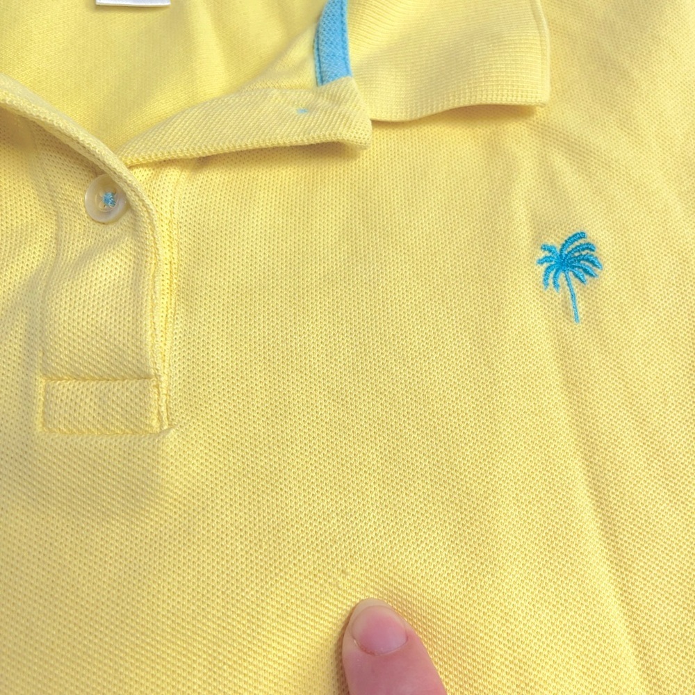 Vintage Lilly Pulitzer shrunken textured polo shirt Pima cotton blend imperfect - Picture 3 of 12